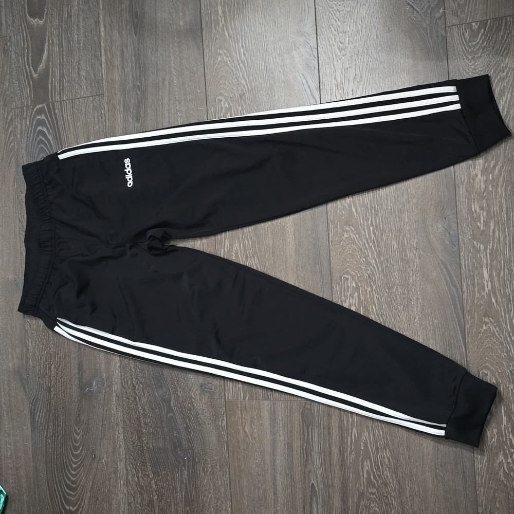 Adidas 3 stripe Joggers with elastic waist